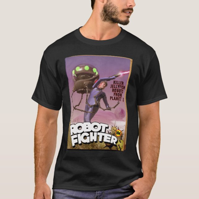 T-shirt Robot Fake Pulp Fighter (Devant)