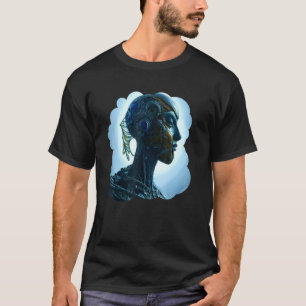 T-shirt Robot Féminin Science-Fiction Cyborg Futuriste Uni
