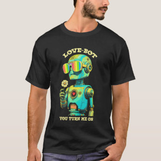 T-shirt Robot Geek Fierce Mois Pride Gay Love-Bot Nerd Arc