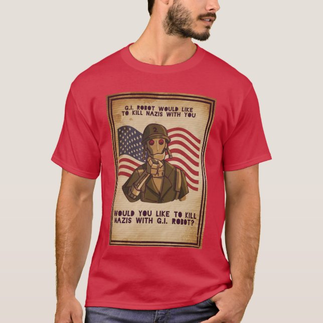 T-shirt robot gi drôle (Devant)