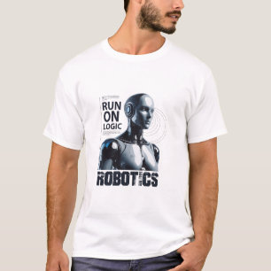 T-Shirt Robot Humanoïde "Fonctionne à la Logique" 