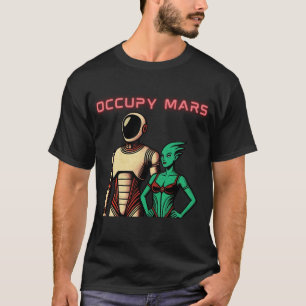 T-shirt Robot Humanoïde Futuriste sur une Planète Extrater