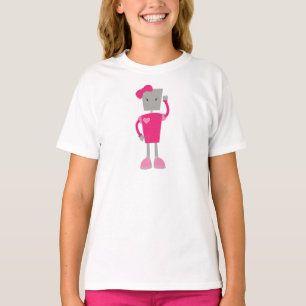 T-shirt Robot Mignonne, Robot Drôle, Robot Fille, Robot Ro