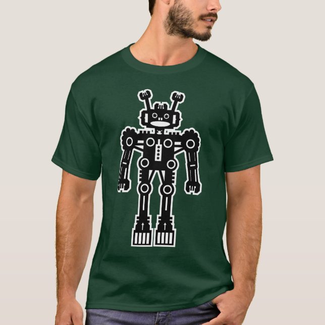 T-shirt Robot Mk I - (Plan Blanc) - Customisé (Devant)