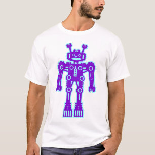 T-shirt Robot Mk I - (Purple & Lt Blue) - Customisé