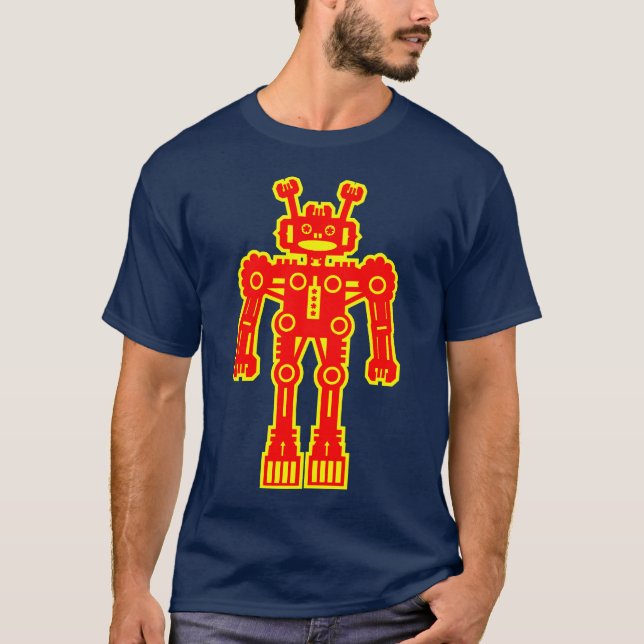 T-shirt Robot Mk I - (Rouge et Jaune) (Devant)