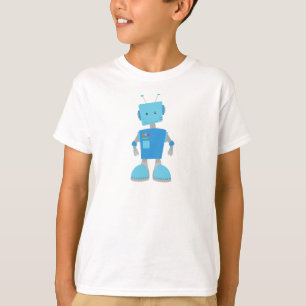 T-shirt Robot mou, Robot drôle, Robot idiot, Robot bleu