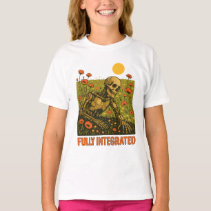 T-shirt Robot Nature Flowers Blossom Field