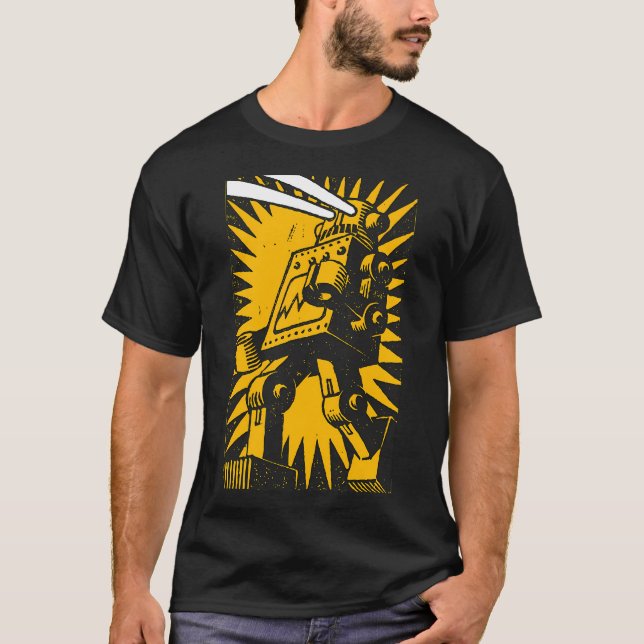 T-shirt Robot noir (Devant)
