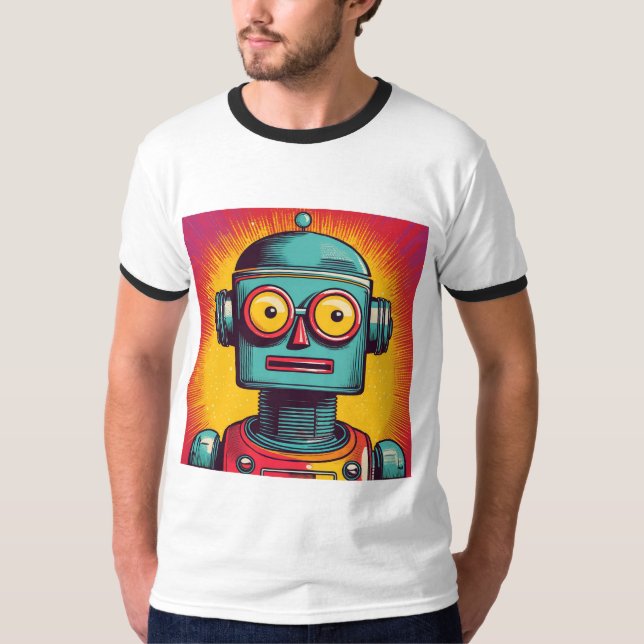 T-shirt Robot Pop Art (Devant)