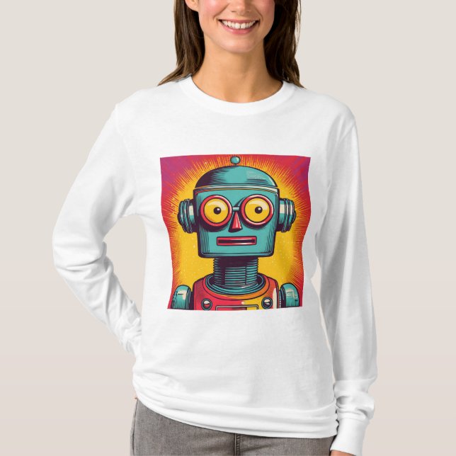 T-shirt Robot Pop Art (Devant)