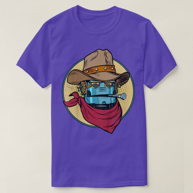 T-shirt Robot pour enfants, chemise Cowboy mignonne pour g (Design devant)