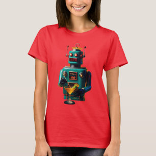 T-shirt Robot Rétro Futuriste ROBIA 12J2 Mixologue