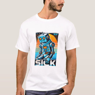 T-shirt Robot Retro Sick