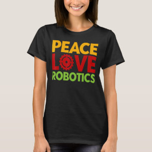 T-shirt Robot Robotique Ingénieur Paix Vintage Amour Robot