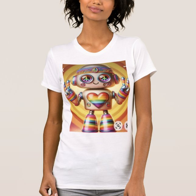 T-shirt Robot Rocking Retro (Devant)
