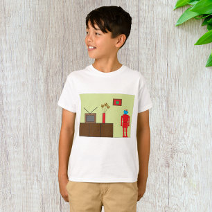 T-shirt Robot rouge rétro