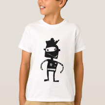 T-shirt robot tiré à la main pour les enfants