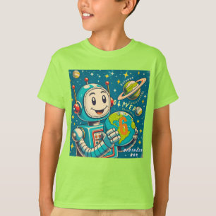 T-shirt Robot Vintage dans la découverte de la curiosité d
