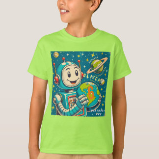 T-shirt Robot Vintage dans la découverte de la curiosité d