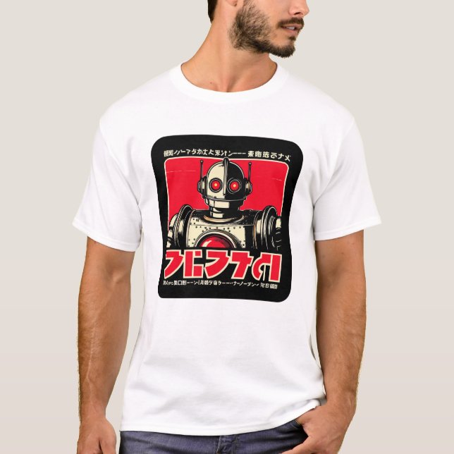 T-shirt robot vintage science-fiction (Devant)