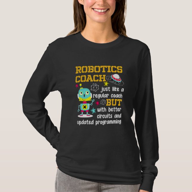 T-shirt Robotique Coach Meilleurs Circuits Programmation m (Devant)