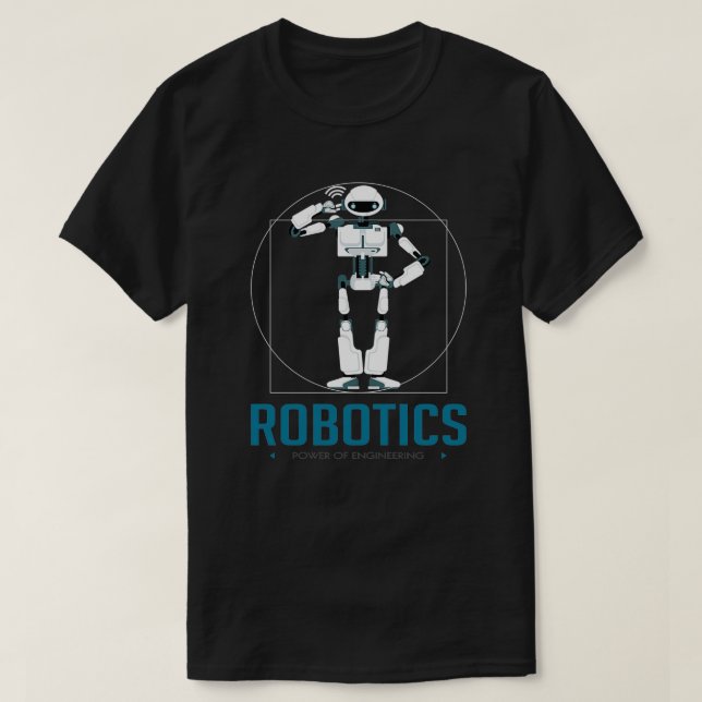 T-shirt Robotique Ingénieur Je Construis Des Robots (Design devant)