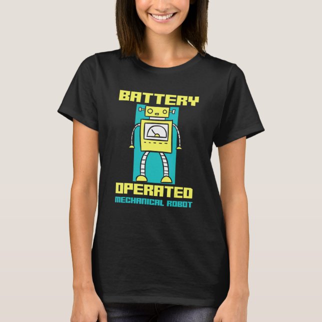 T-shirt Robotique mécanique de la batterie (Devant)
