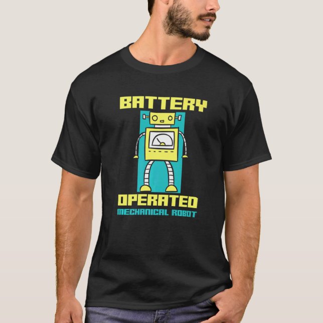 T-shirt Robotique mécanique de la batterie (Devant)