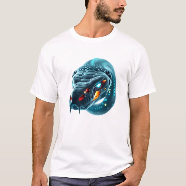 T-shirt Robotique Serpent Face Art (Devant)