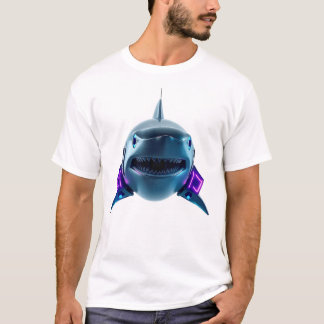 T-shirt Robotique Shark Face Art