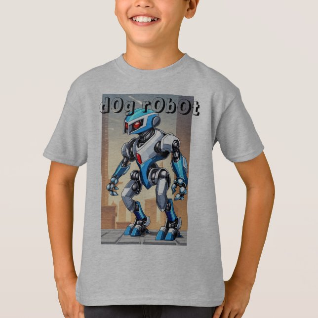 T-shirt robots-animaux -chats-chiens-serpents-lion-léopard (Devant)