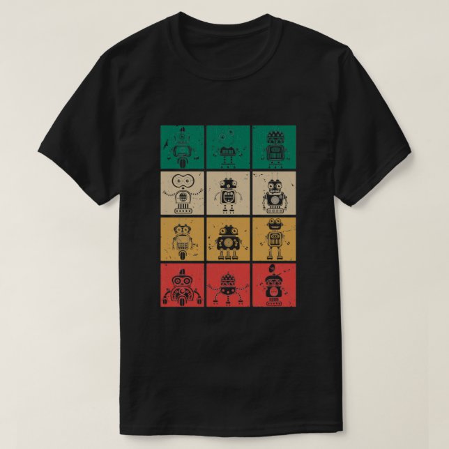 T-shirt Robots rétro Robotique Vintage (Design devant)