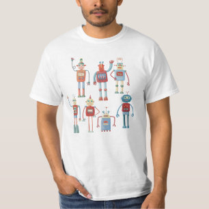 T-shirt Robots rétro style des années 1950