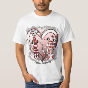 T-shirt robots scifi amoureux