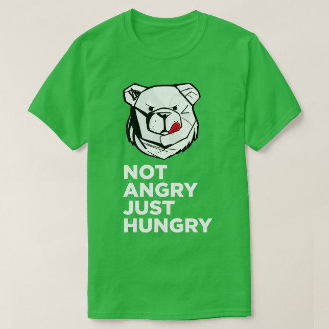 T-shirt ROBUST Pas en colère juste faim blanc classique TS (Design devant)