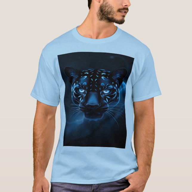 T-shirt robuste en tigre noir - graphique gras en  (Devant)