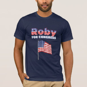 T-shirt Roby pour la conception patriotique de drapeau
