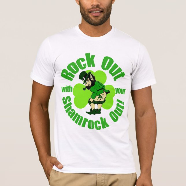 T-shirt Roche avec votre shamrock (Devant)