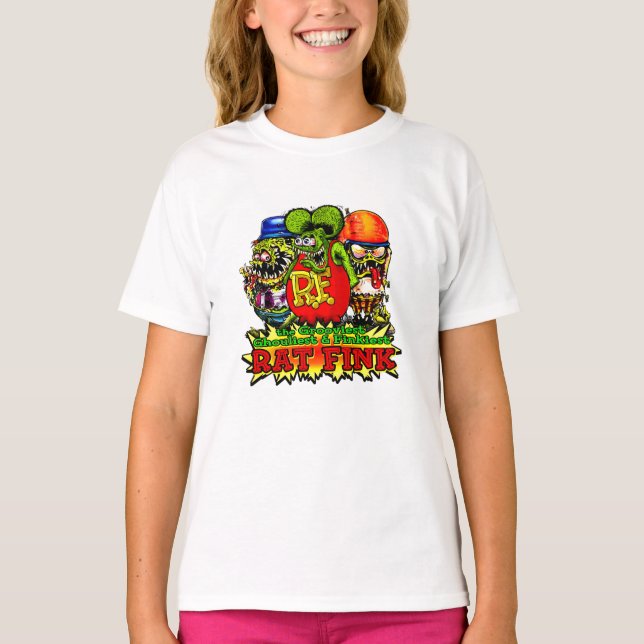 T-shirt roche chaude de rat fink (Devant)