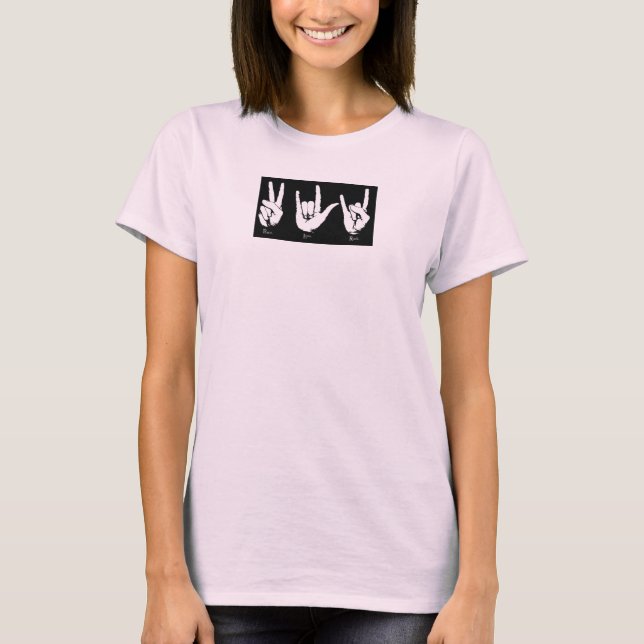 T-shirt roche d'amour de paix (Devant)