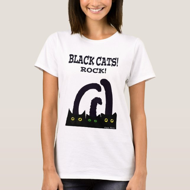 T-shirt Roche de chats noirs (Devant)