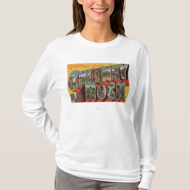 T-shirt Roche de cheminée, la Caroline du Nord (Devant)