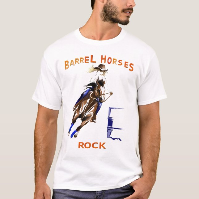 T-shirt Roche de chevaux de baril (Devant)
