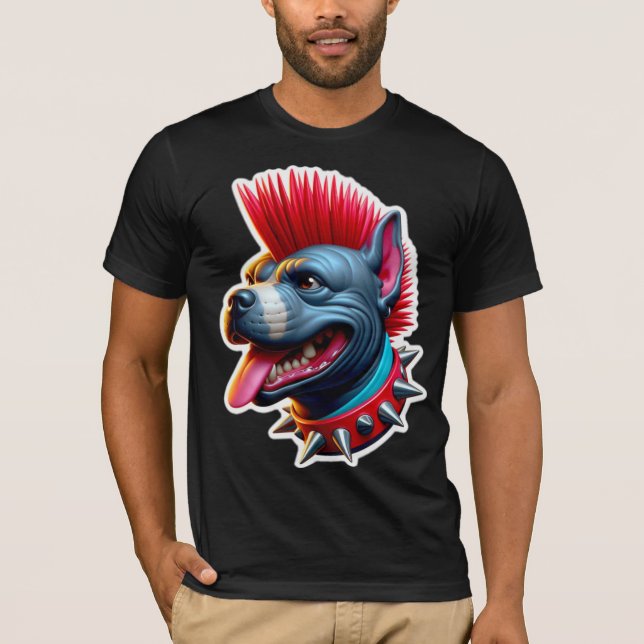 T-SHIRT ROCHE DE PUNK STAFFY-RED (Devant)
