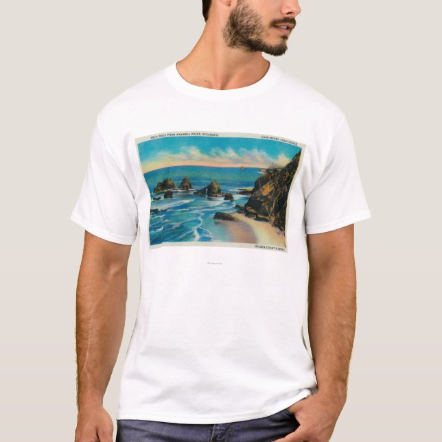 T-shirt Roche de voûte de point de Maxwell, OceansideCoast (Devant)