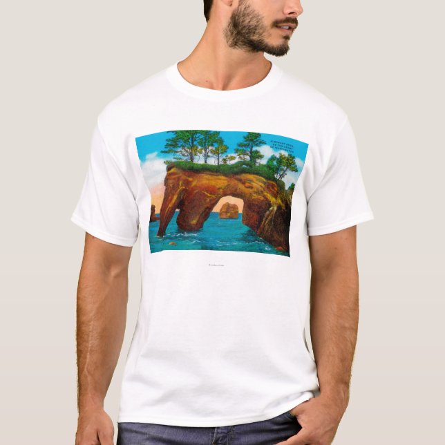 T-shirt Roche d'éléphant sur la côte de Washington (Devant)