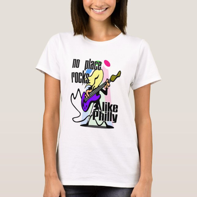 T-shirt Roche d'endroit n'aime pas Philly (Devant)