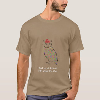 T-shirt Roche dessus avec l'oscar le hibou