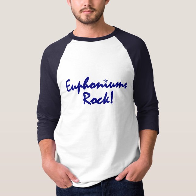 T-shirt Roche d'euphoniums - lettrage bleu (Devant)